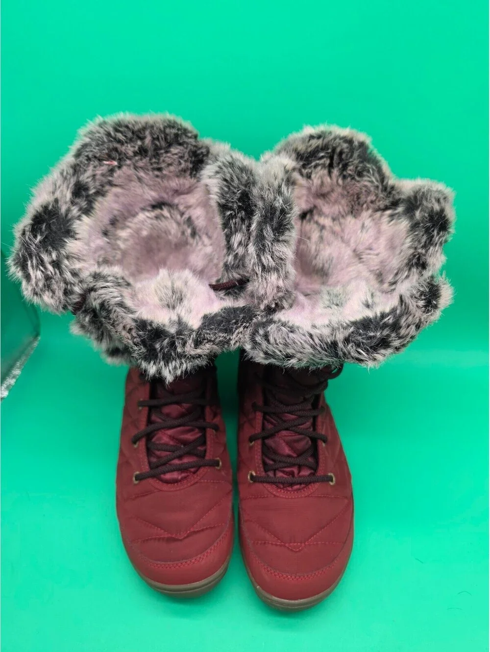 Columbia Minx Mid III Omni-Grip Winter Boots Women's Size 10 Burgundy